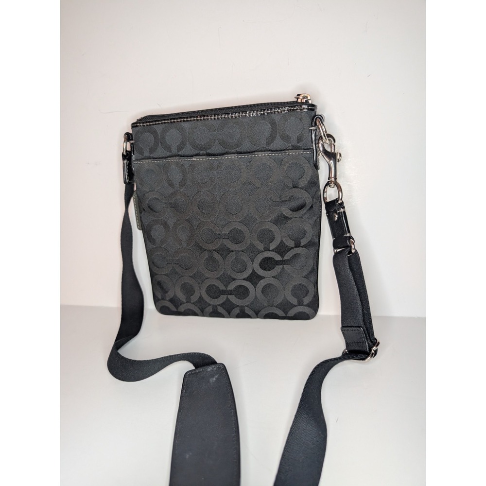 Coach Madison Op Art Black Horse And Carriage Logo Crossbody Bag Tag - Picture 6 of 11